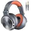 Wireless over-ear headphones with cushioned ear cups and adjustable headband, ideal for premium audio experiences. Includes detachable 3.5mm audio cable for versatile listening.