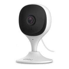 Compact white security camera with wide-angle lens, ideal for home and office surveillance, offering high-quality video monitoring and easy setup from Monalisa Store.