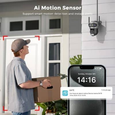 AI Motion Sensor security camera for smart home monitoring and instant alerts at Monalisa Store.