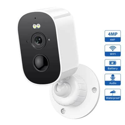 4MP security camera with WiFi, waterproof design, and audio feature for home surveillance - high-resolution CCTV camera from Monalisa Store.
