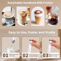 Fast coffee drinks at Monalisa Store with latte and iced coffee options, ideal for coffee lovers.
