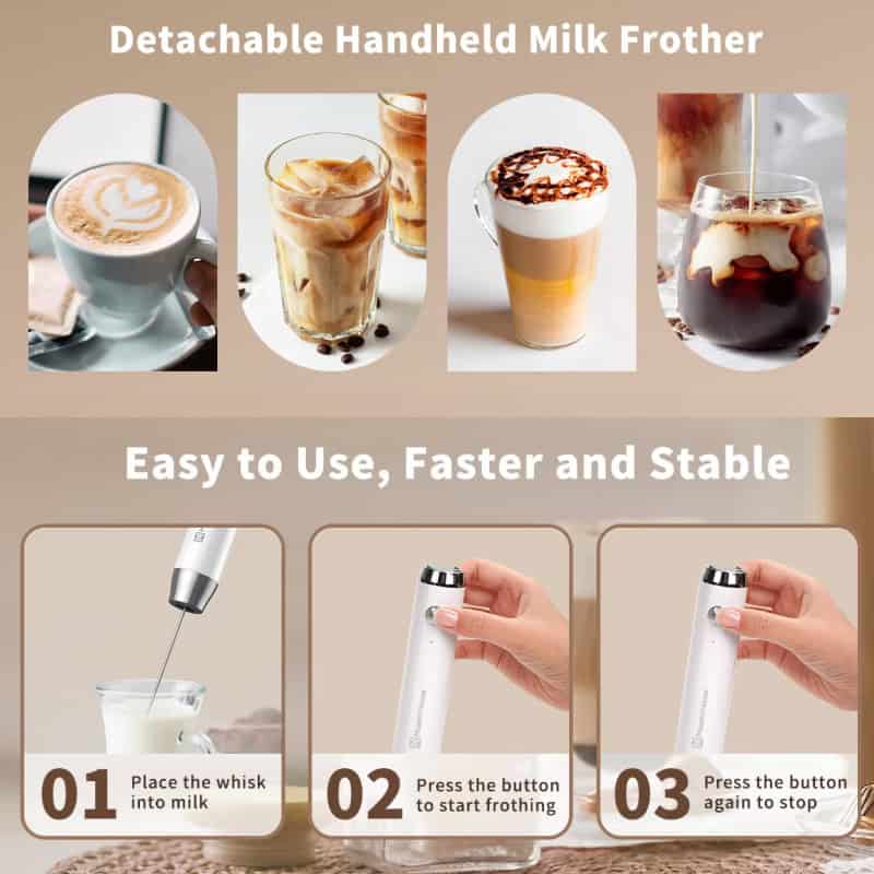 Fast coffee drinks at Monalisa Store with latte and iced coffee options, ideal for coffee lovers.