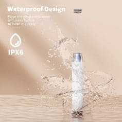 Waterproof beauty device, Monalisa Store, water splash, portable skincare gadget, IPX6 waterproof design for safe and convenient use in wet environments.