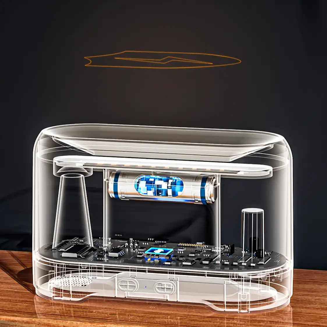 High-tech medical device with advanced circuitry and holographic design, representing innovation in healthcare technology at Monalisa Store.