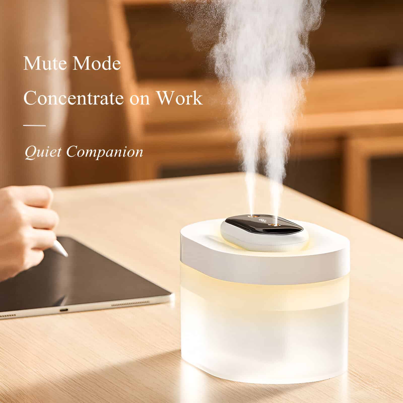 Silent air humidifier for eye health and comfort, ideal for relaxing and reducing eye strain, featuring quiet operation and easy use at Monalisa Medical.