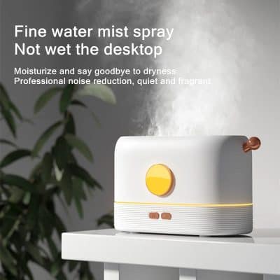 Fine water mist humidifier for home and office use, with quiet operation and professional noise reduction, ideal for moisturizing and reducing dryness.
