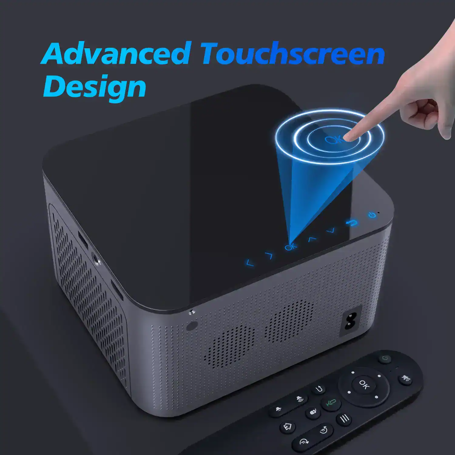 Advanced touchscreen projector with sleek design for modern medical clinics and optometry practices.