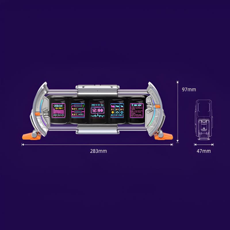 High-tech medical device with digital screens, compact design, and precise measurements for advanced healthcare diagnostics.