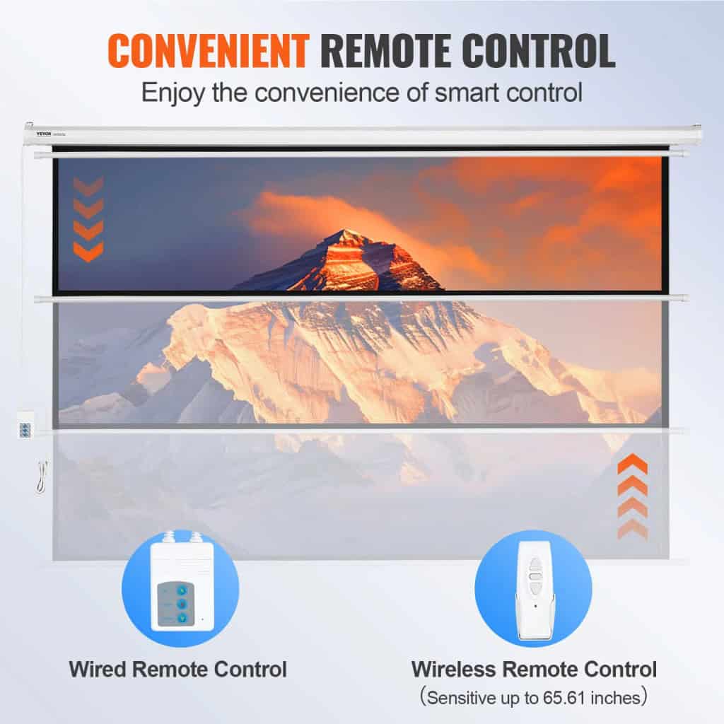 Remote control mountain landscape projection; smart remote control for projector; Monalisa Store, offering advanced remote control solutions for home and office projectors, including wired and wireless options.