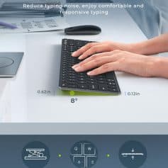 Keyboard ergonomics, ultralium design, comfortable typing, responsive keyboard, slim keyboard, Monalisa Medical Store.