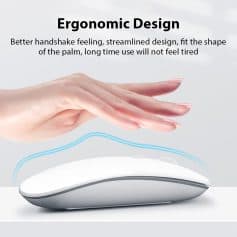 Comfortable ergonomic computer mouse with streamlined design, fits palm shape for long-lasting use, ideal for office and gaming.