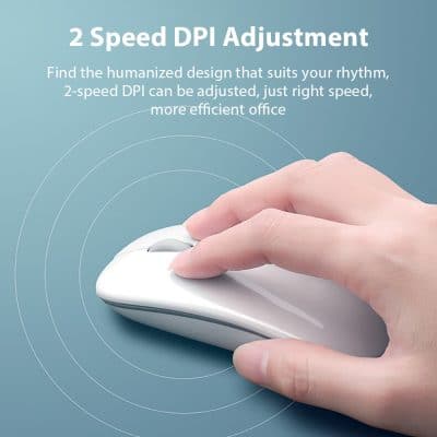 Wireless optical computer mouse with adjustable DPI settings for smooth navigation and efficiency.
