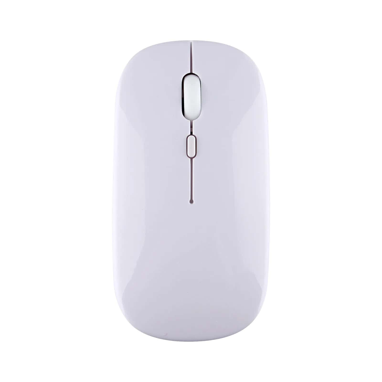 Wireless computer mouse with ergonomic design for comfortable use and precision tracking. Perfect for office work, gaming, and everyday computing needs. Elegant white finish.