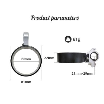 Magnetic clasp for eyeglasses, slim design with precise measurements, lightweight 61g, compatible with various temple widths, ideal for custom eyeglass frames.