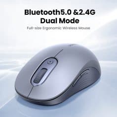 Wireless ergonomic mouse image for opt, Bluetooth 5.0 and 2.4G dual mode gaming mouse, full-size computer mouse for office use, Monalisa Store opt accessory.