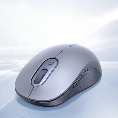 Wireless computer mouse for medical office use, ergonomic design, precision tracking, sleek silver finish, Monalisa Store optometry accessories.