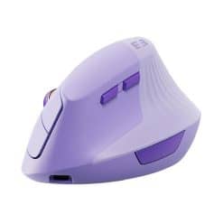 Wireless computer mouse in lavender color, ergonomic design, modern tech accessory, perfect for office or gaming needs.