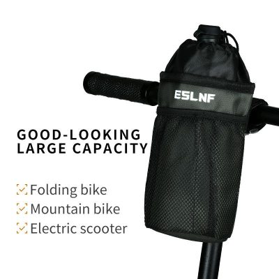 Eslnf large capacity bike handlebar bag for folding, mountain, and electric scooters.