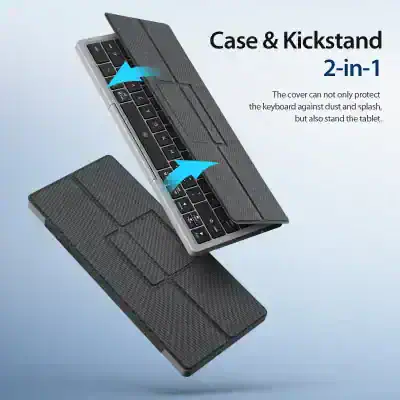 Keyboard protective case and stand for tablet, dust and splash resistant, dual-purpose 2-in-1 cover for protecting and standing tablets, ideal for tech accessories from Monalisa Store.