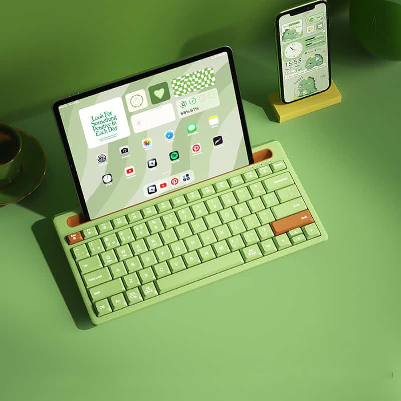 green keyboard