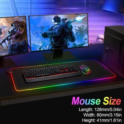 RGB gaming mouse with customizable lighting for esports and PC gaming setups.