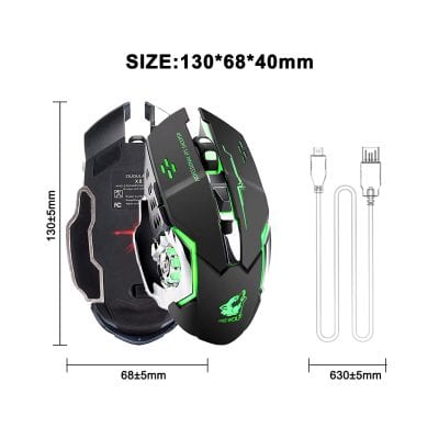 Wireless gaming mouse with customizable RGB lighting and ergonomic design for competitive gamers and tech enthusiasts. Features high precision sensor and adjustable DPI settings.