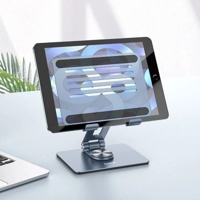 Adjustable monitor stand for ergonomic workspace comfort. Ideal for improving posture and reducing eye strain with sleek modern design. Perfect for office or home use.