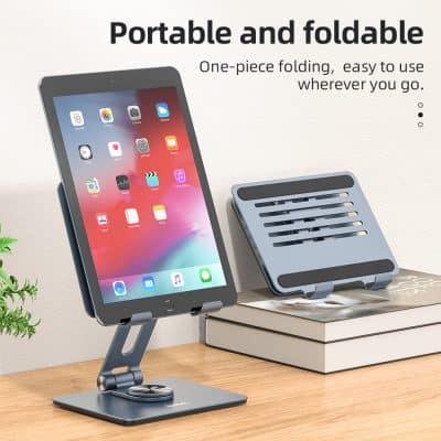 Portable foldable phone stand, adjustable desktop holder for easy viewing and hands-free use, compatible with smartphones and tablets for convenient support.