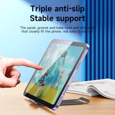 Scratch-resistant phone stand with stable support and anti-slip pads, ideal for secure viewing and easy use of smartphones. Perfect for gaming, videos, or video calls at Monalisa Store.