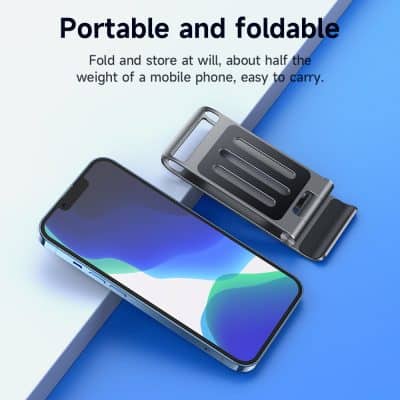Foldable portable phone stand for easy travel and convenience at Monalisa Medical Store.