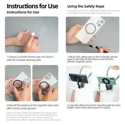 Flexible phone case with magnetic attachment, perfect for secure hold during physical activities, compatible with wireless charging, and designed to protect your device.