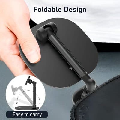Foldable portable ergonomic magnifying glass with adjustable arm for medical and optical use in clinics and labs.