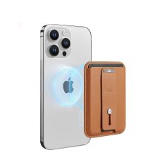Premium leather iPhone wallet case with card slots and secure magnetic closure for added protection. Perfect for Apple iPhone models, combining style and functionality.