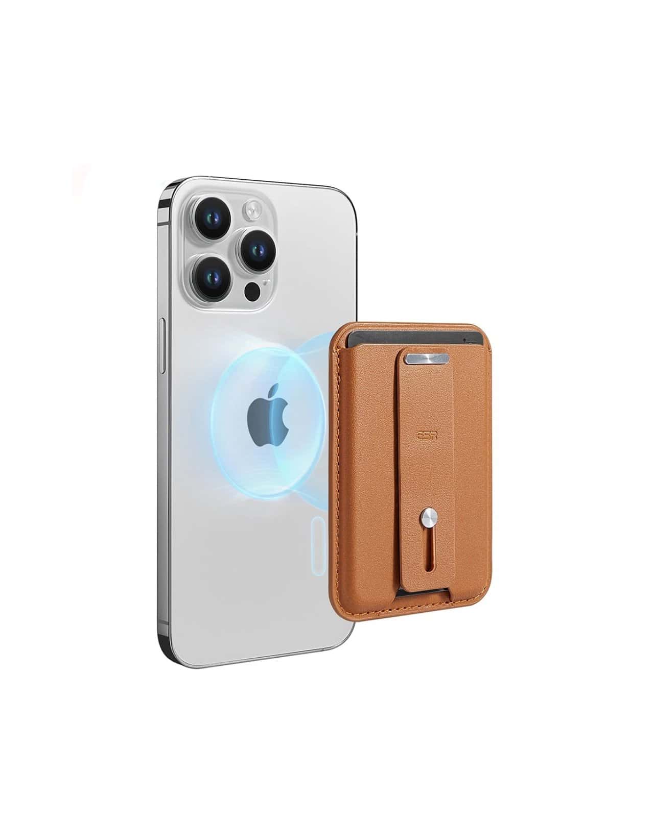 Premium leather iPhone wallet case with card slots and secure magnetic closure for added protection. Perfect for Apple iPhone models, combining style and functionality.