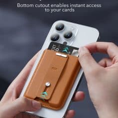 Online payment cardholder with smart card holder on mobile phone for easy access to credit card payments.