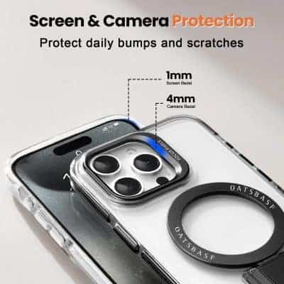 Premium iPhone screen and camera protection against scratches and daily bumps.