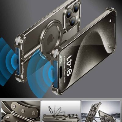 Lightweight flexible phone ring holder with 360-degree rotation for secure grip, allowing horizontal and vertical use, easy folding, and adjustable viewing angles.