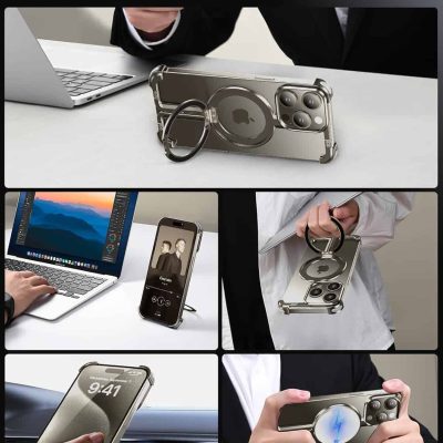 High-quality phone cases with magnetic car mounts, compatible with iPhone models, designed for convenience and style, perfect for mobile accessories lovers at Monalisa Store.