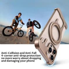 Scratch-resistant phone case with anti-collision and anti-fall protection, featuring 4-corner anti-drop design to prevent damage during drops; ideal for protecting your smartphone.