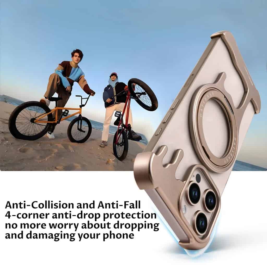 Scratch-resistant phone case with anti-collision and anti-fall protection, featuring 4-corner anti-drop design to prevent damage during drops; ideal for protecting your smartphone.
