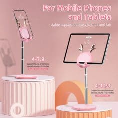 Flexible phone and tablet stands, adjustable support for electronic devices, compatible with smartphones (4-7.9 inches) and tablets (4-12.9 inches), ideal for hands-free viewing and stable support at Monalisa Medical.