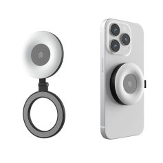 Wireless phone ring holder with starry light design for enhanced grip and ease of use on smartphones and tablets.