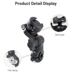 High-quality camera mount with ball head, tail clamp, and adjustable locking mechanism for optimal stability and positioning in professional photography.