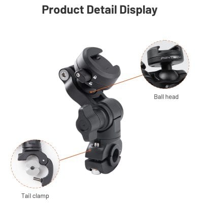 High-quality camera mount with ball head, tail clamp, and adjustable locking mechanism for optimal stability and positioning in professional photography.