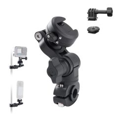 Flexible camera mount for GoPro and action cameras with adjustable joints for secure positioning. Compatible with various camera models, ideal for capturing detailed visuals during outdoor and sports activities.