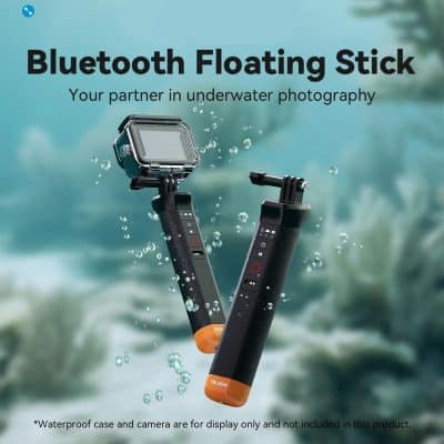 Bluetooth underwater photography camera stick, waterproof floating selfie stick with remote control, ideal for marine adventures and underwater exploration, compatible with various devices.