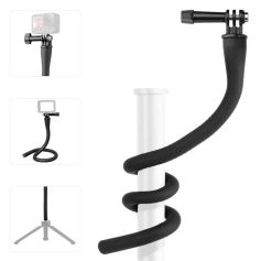 Flexible smartphone gimbal mount for stable video recording and photos, ideal for vlogging, TikTok, and Instagram content creation. Easy to attach and adjust for perfect angles.