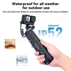 Waterproof camera for outdoor use, suitable for rain, snow, and dusty environments, with IP52 dustproof and waterproof features for durable outdoor recording.