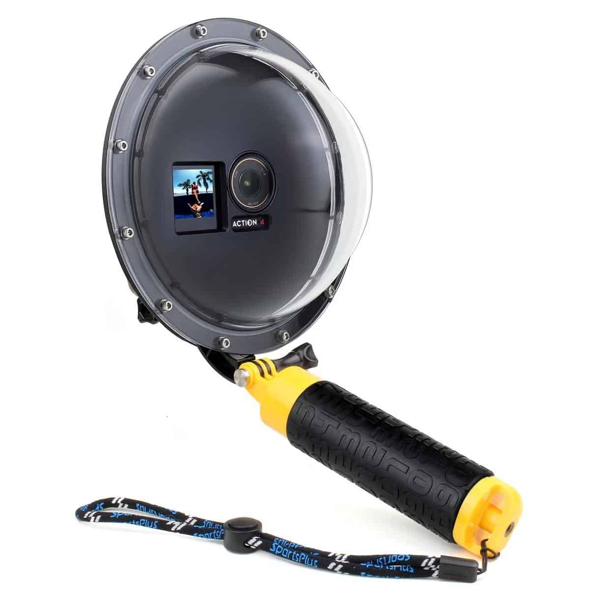 High-quality underwater camera with a durable waterproof housing for snorkeling and diving adventures. Compact, lightweight design, perfect for capturing marine life underwater.