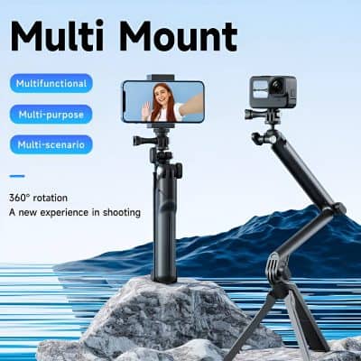 Flexible smartphone and action camera mounts for stable recording on rocks and water surfaces. Perfect for photography, videography, and outdoor adventures. Multi-angle, 360° rotation for versatile shooting scenarios.
